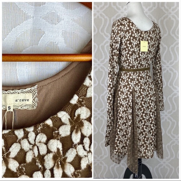 Blossoming Almond Brushed Lace Handkerchief Dress - Picture 5 of 8